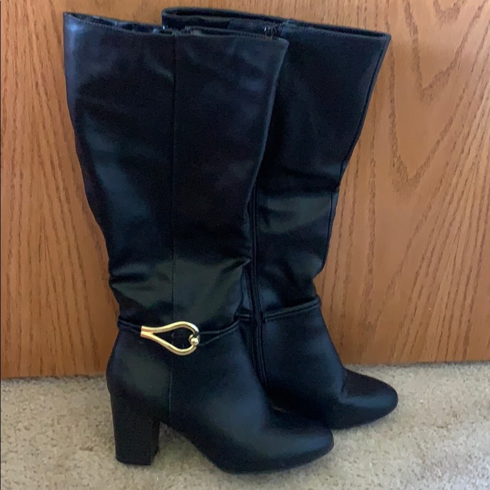Leather High heel Boots